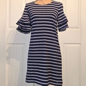 Tommy Hilfiger Navy and White Striped Dress